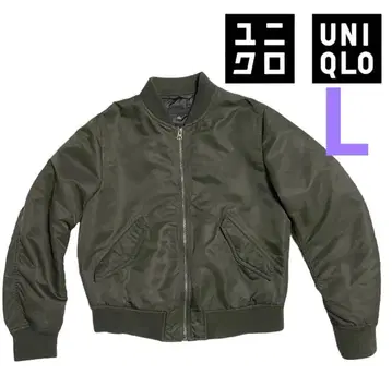 인기 유니클로 MA-1 카키 충전솜 캐주얼 타운 L
