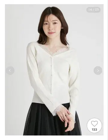 셀포드 레이스 트리밍 니트 풀오버