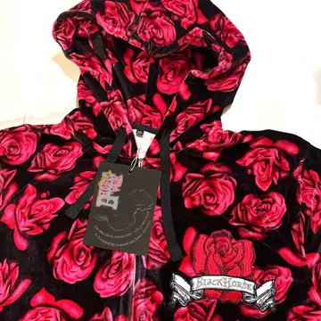 하자품 미사용 XXL 집업 장미 B계 HIPHOP 패션
