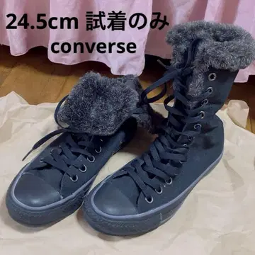 CONVERSE ALL STAR FUR KNEE-HI BLACK