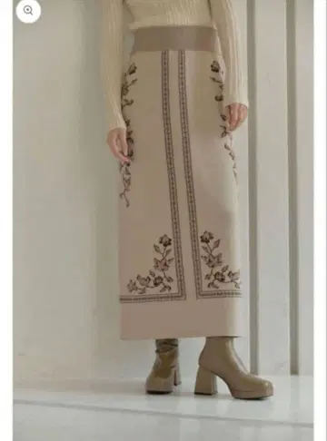 eaphi scarf motif knit skirt