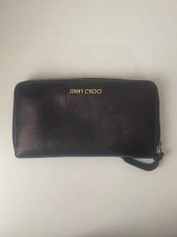JIMMY CHOO 블랙 가죽 장지갑