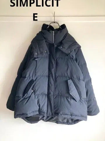 SIMPLICITE 후드 다운 자켓 블랙