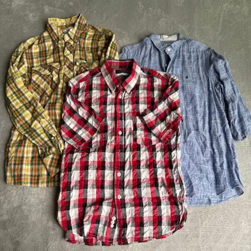 H.R.MARKET 체크 무늬 긴팔 셔츠 세트