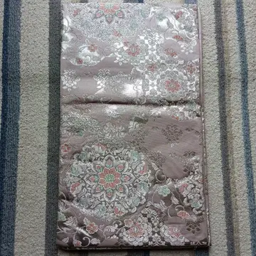 [ 새상품급 ] 옅은 핑크 꽃무늬 후쿠로 오비