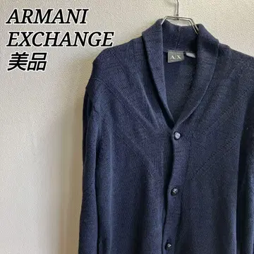 새상품급 아르마니 익스체인지 네이비 숄카라 가디건 니트