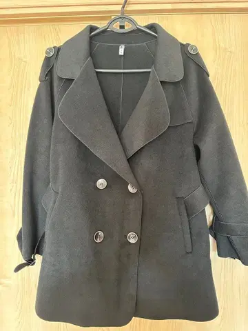 [아비도쿄] 새상품 울 100% 트렌치코트 블랙