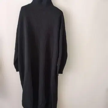 [캐시미어 혼방] 엔폴드 니트 원피스 오버 사이즈 맥시 하이넥