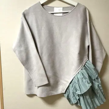 ELENDEEK /00 비대칭 프릴 긴팔 상의 사이즈 00