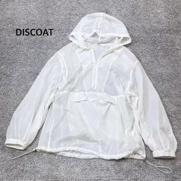 [DISCOAT] 시어 아노락 후드티 화이트