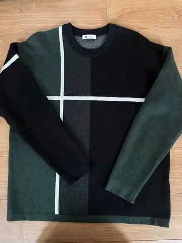 tk 체크 무늬 니트 스웨터 긴팔