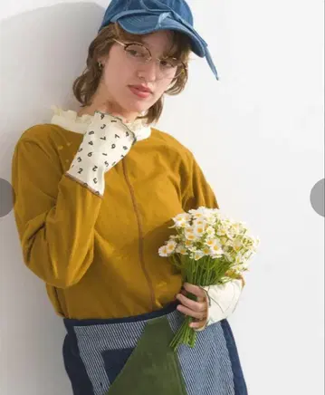 limeinc 라임 잉크 프릴 넥 풀오버 긴팔 T셔츠 롱티