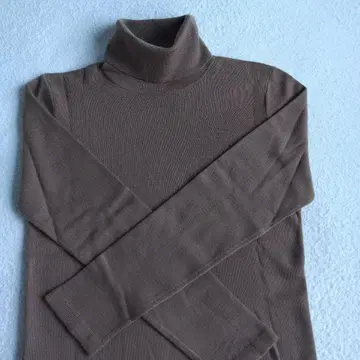 브라운 하이 게이지 터틀넥 니트 스웨터