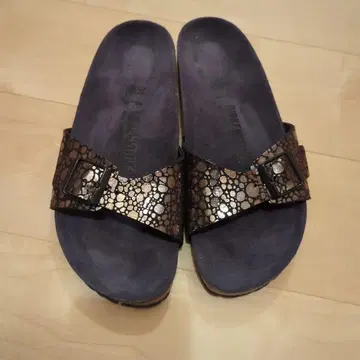 Birkenstock 샌들 실버 골드