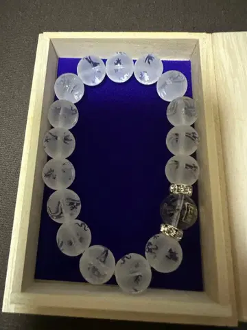 코아미 신사 팔찌 부적 용 수정 팔찌 12mm 빅 사이즈