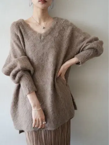 lumier 오버 모헤어 니트 풀오버 / 모카