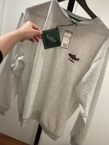 선착순! 택 포함 미사용 새상품 LL.Bean 송어 자수 그레이 맨투맨