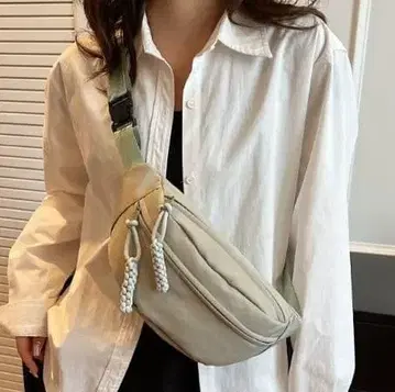 라이트 그레이 슬링백 나일론