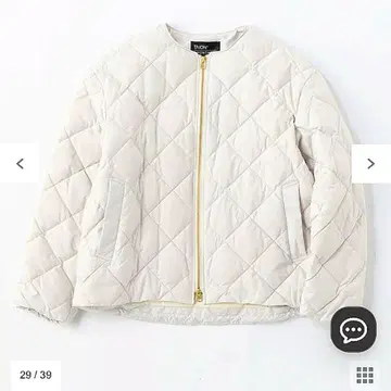 [ TAION x UNFILO ] 퀼팅 다운 숏 기장 블루종