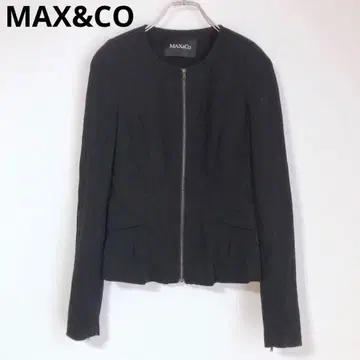 맥스앤코 노카라 자켓 집업 블랙 S 심플