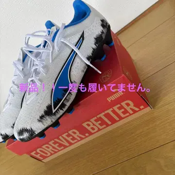 PUMA 축구화 화이트/블루/블랙