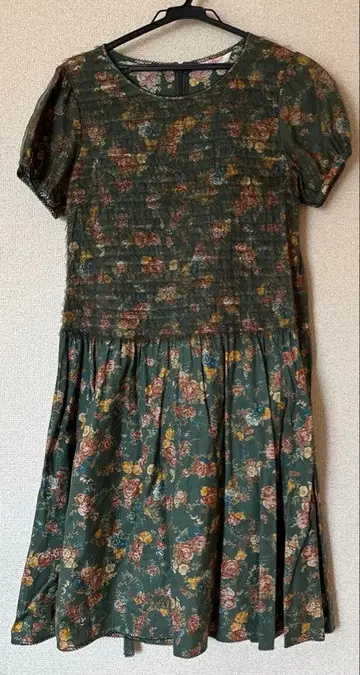 핑크하우스 그린 꽃무늬 원피스