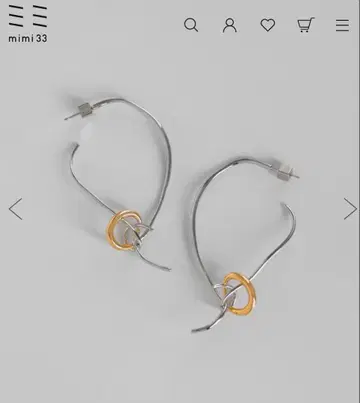 콤비 컬러 루프 후프 귀걸이 [Sheerchic]