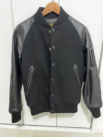 HBNS 하바노스 가죽 바시티 자켓 S