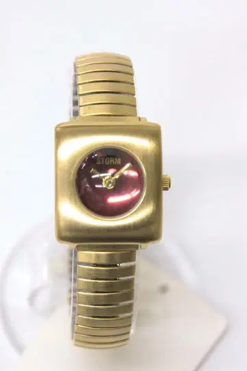 빈티지 STORM 손목시계 RECT DETROIT 여성용 레드