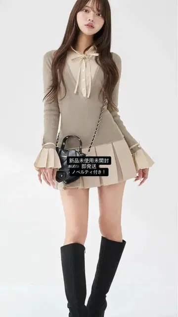 다리치 셔츠 도킹 플리츠 미니 원피스 gry 즉시 발송