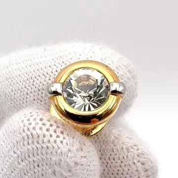 스와로브스키 핑 브로치 클리어 크리스탈 골드톤