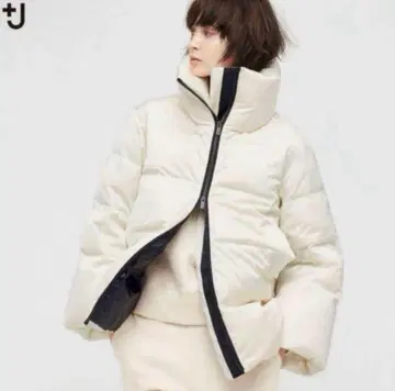 유니클로 UNIQLO +J 질 샌더 화이트 다운 볼륨 자켓 M