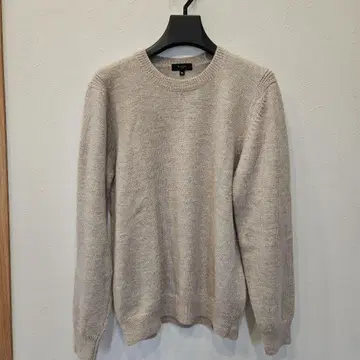 Paul Smith 알파카 100% 베이지 크루넥 스웨터 XL