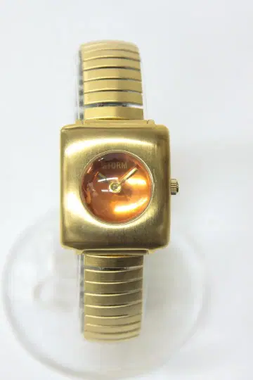 빈티지 STORM 손목시계 RECT DETROIT 여성용 오렌지