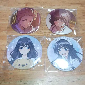 새상품 캔뱃지 4개 세트 츠무기 린타로 와구리 카오루코