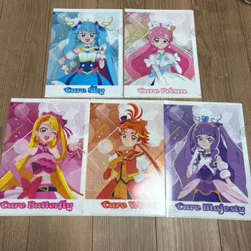 히로가루 스카이 프리큐어 랜드마크 타워 한정판 클리어 파일 5장 세트