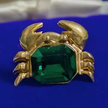 프랑스제 에메랄드 귀찌 앤티크 초레어