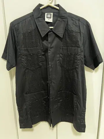 SWAGGER 쿠바 반팔 셔츠 M 블랙