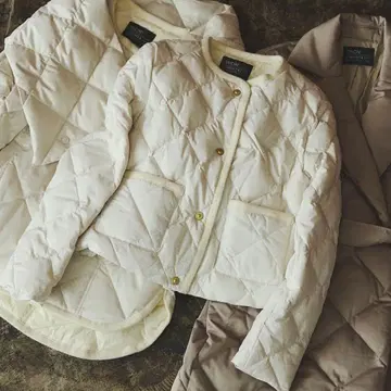 TAION x anuans 노카라 퀼팅 숏 다운