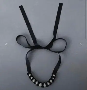 그로그랭 리본 플라스틱 펄 리본 목걸이