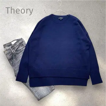 새상품급 Theory 네이비 울 니트 크루넥