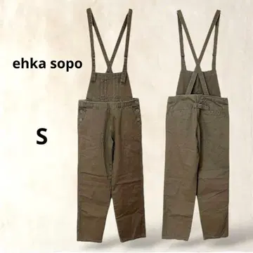 택 포함 [ 에카 소포 ] 살로펫 오버롤 카키 S 캐주얼 코튼