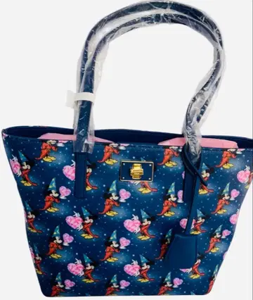 사만사 미키 디자인 토트백 네이비