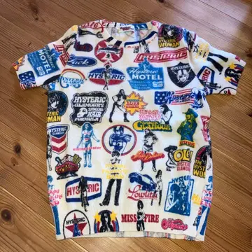 HYSTERIC GLAMOUR 로고 프린트 니트 셔츠