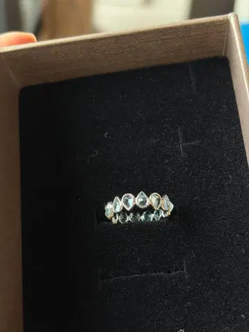 Bellis 아쿠아 마린 풀 이터니티 반지 9호