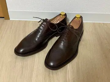 DRIES VAN NOTEN 다크 브라운 윙 팁 레더 슈즈