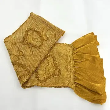 후리소데 오비 장식 천 직조 무늬 들어간 산황색