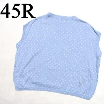 45R 초 거즈 도트 프린트 M 셔츠 색스 도트 니트 베스트