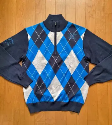 Cutter & Buck 커터&백 하프 지퍼 아가일 긴팔 스웨터 L