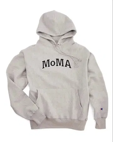 Champion MoMA 로고 그레이 후드티 M
